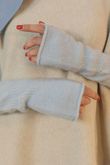 Octavia Fingerless Arm Warmer Gloves Powder